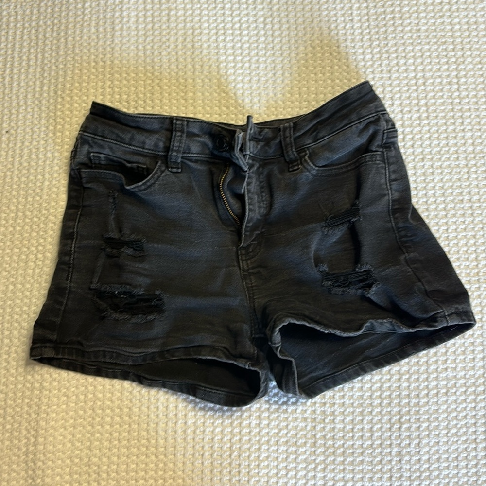 So black Jean shorts